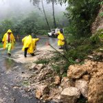 SCOP activa línea para reportar deslaves en carreteras por lluvias