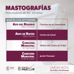 SSM anuncia mastrografías sin costo en 11 municipios de Michoacán